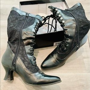 Women’s Black Victorian Boots - Used for Witch Costume